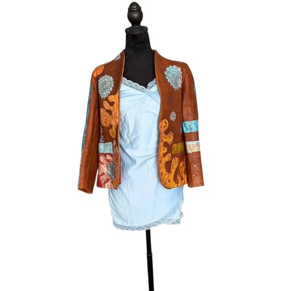 Urban Outfitters Baby Blue Lace Trim Faux Wrap Mini Dress Womens Size S - Picture 1 of 6